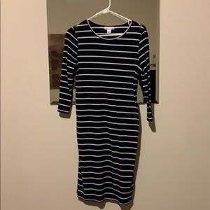 Stripe maternity dress